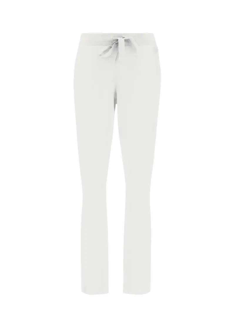 PANTALONE SLIM FIT IN FELPA BIANCO