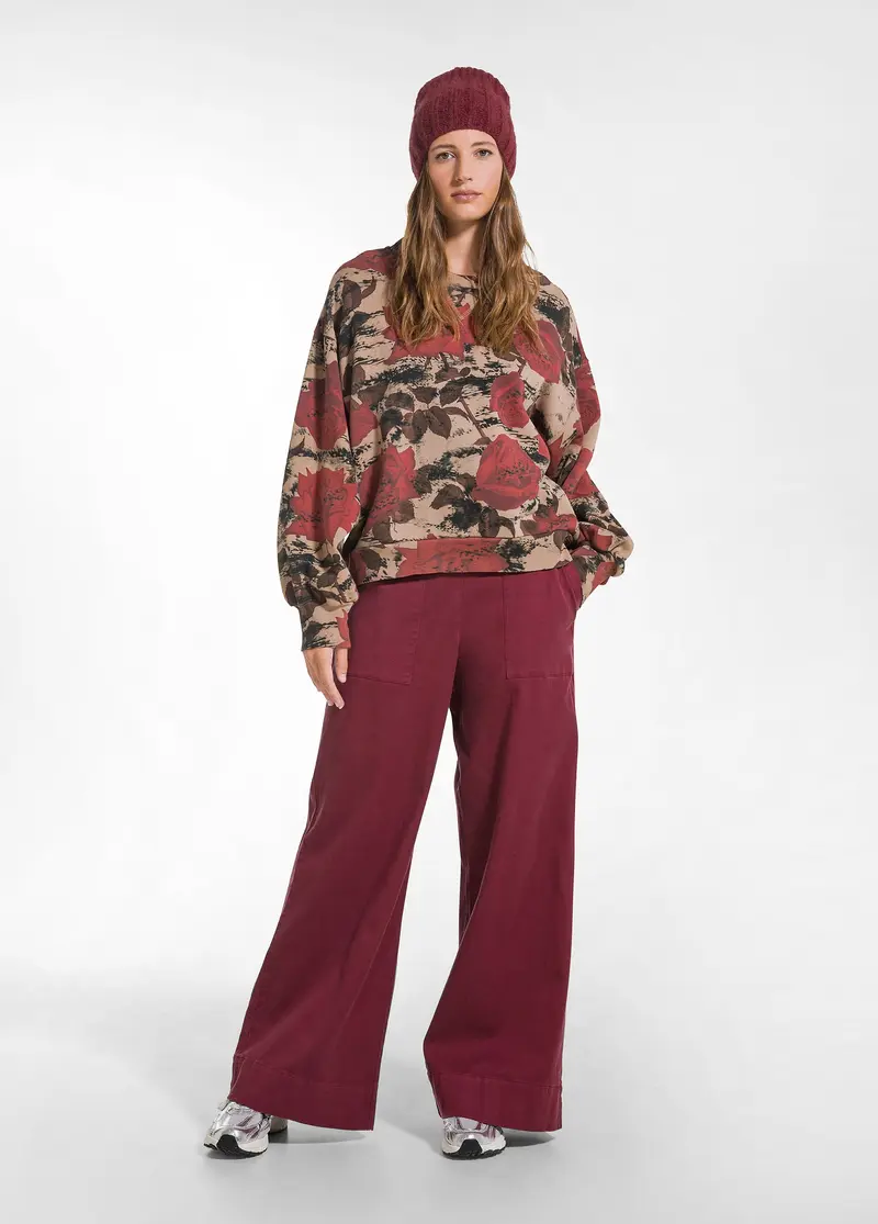 PANTALONE WORK IN TWILL LYOCELL ROSSO