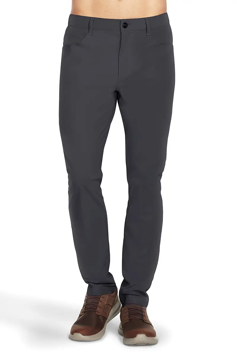 Pantaloni antracite a 5 tasche con zip Skechers PT108