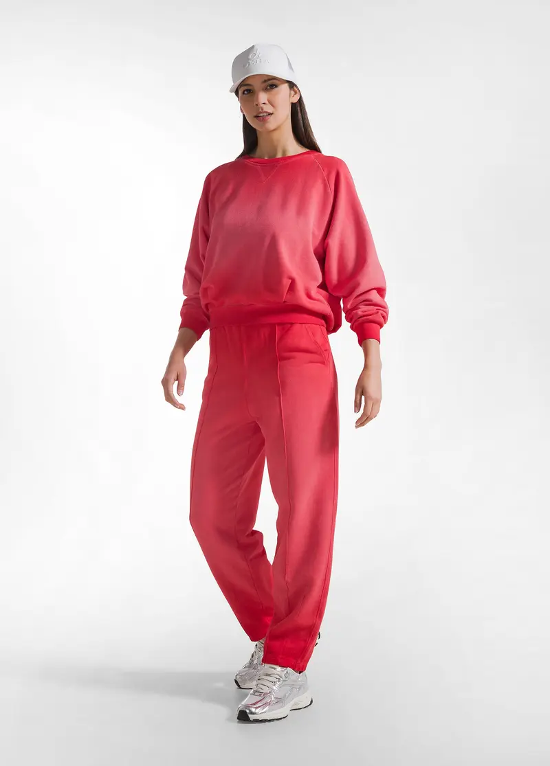 PANTALONI BALLOON EFFETTO SFUMATO ROSSO