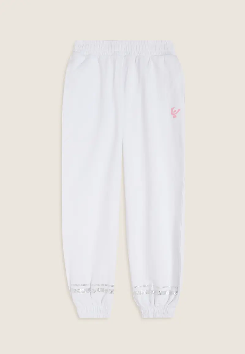 Pantaloni Bambina Comfort con Dettagli in Strass