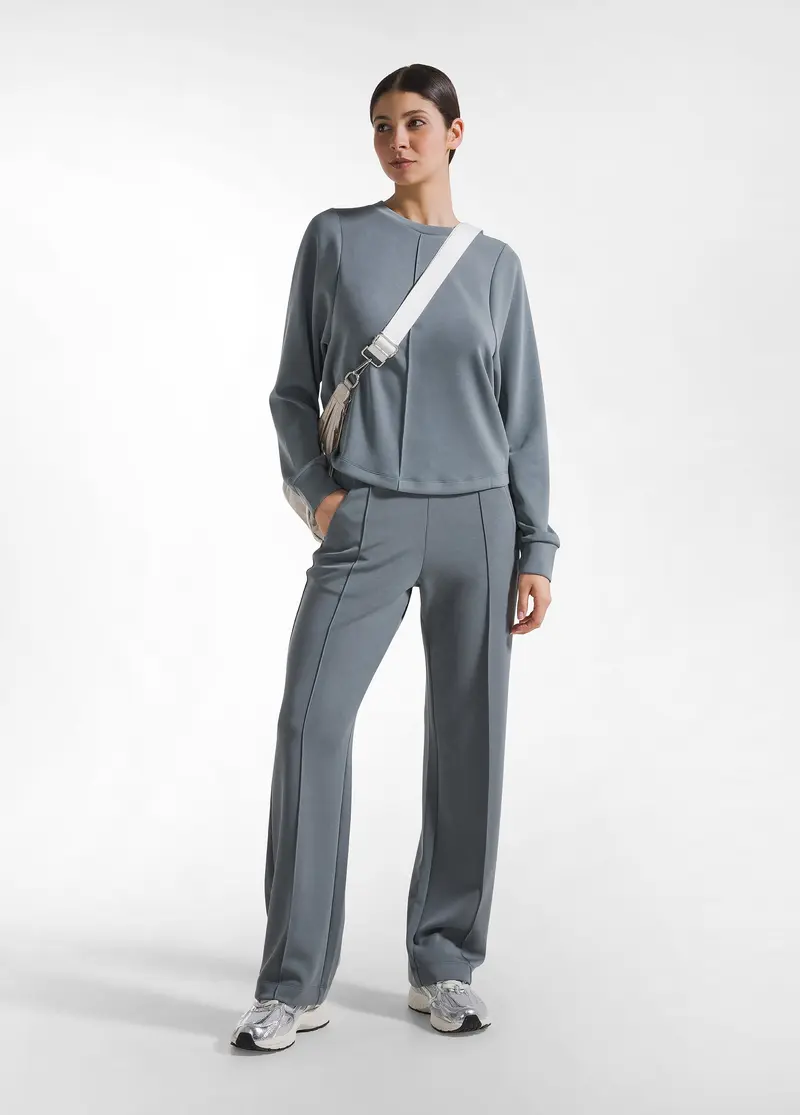 PANTALONI DIRITTO IN MODAL VERDE