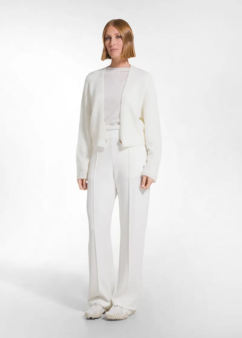 PANTALONI DRITTI IN MODAL BIANCO