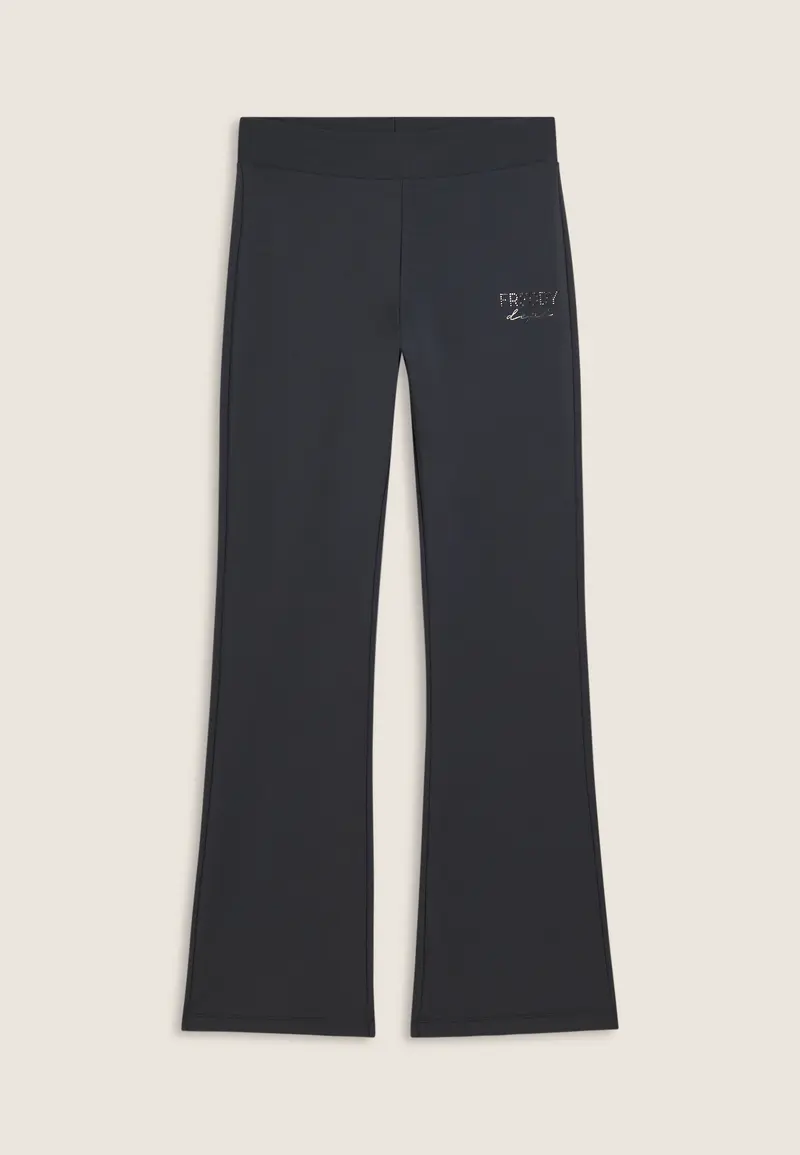 Pantaloni flare in felpa elasticizzata