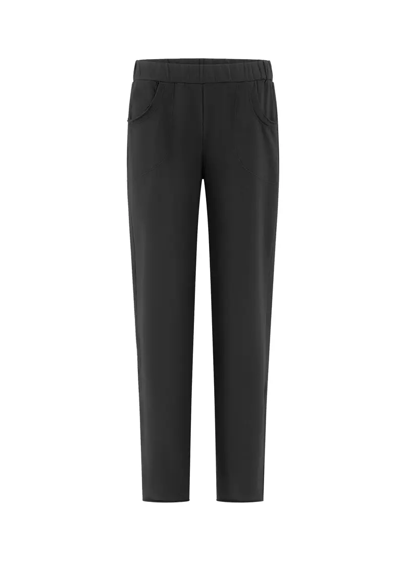 PANTALONI IN COTONE STRETCH NERO