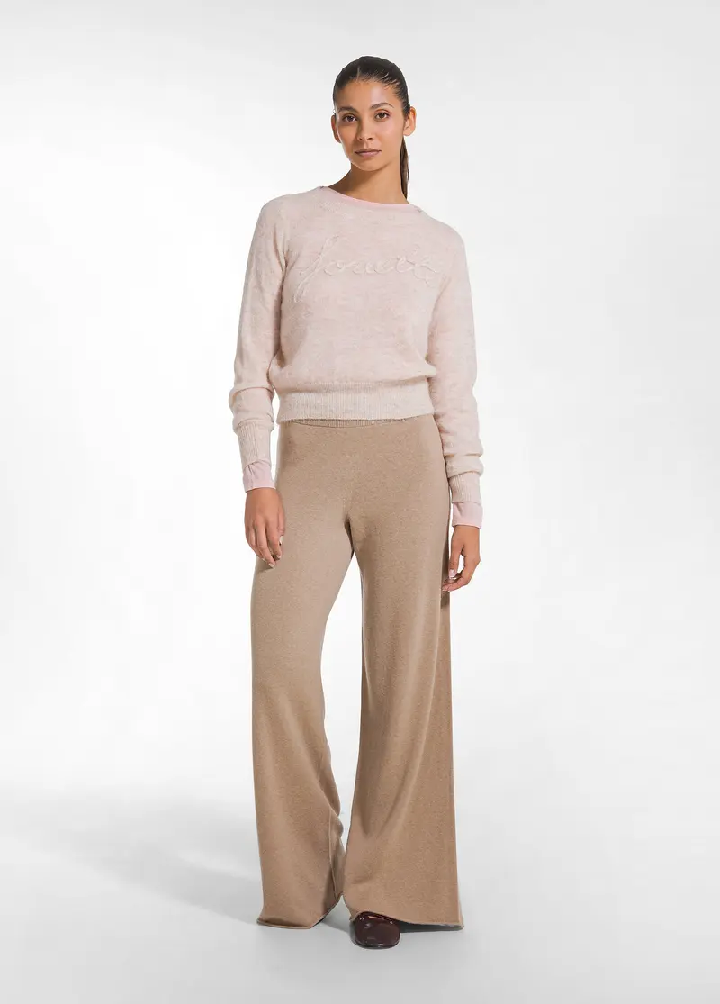 PANTALONI IN LANA LEGGERA MARRONE