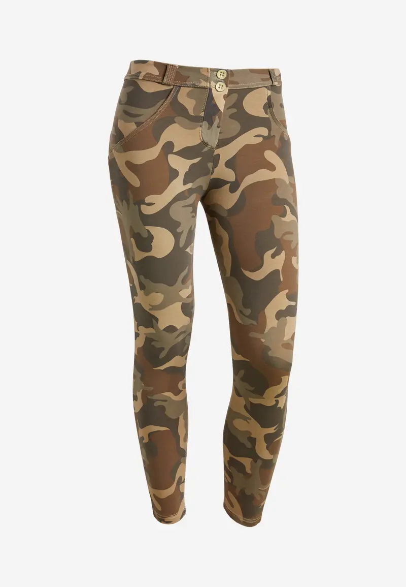 Pantaloni push up WR.UP® 7/8 clessidra superskinny camouflage