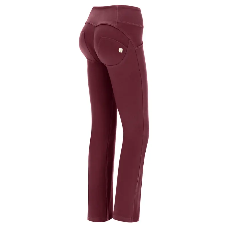 Pantaloni push up WR.UP® in cotone vita media fondo cropped