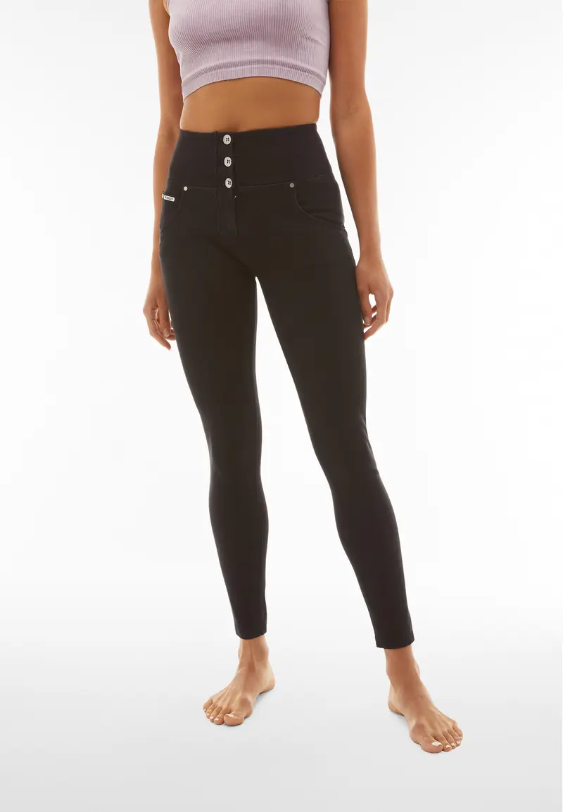 Pantaloni push up WR.UP® navetta vita alta con bottoni
