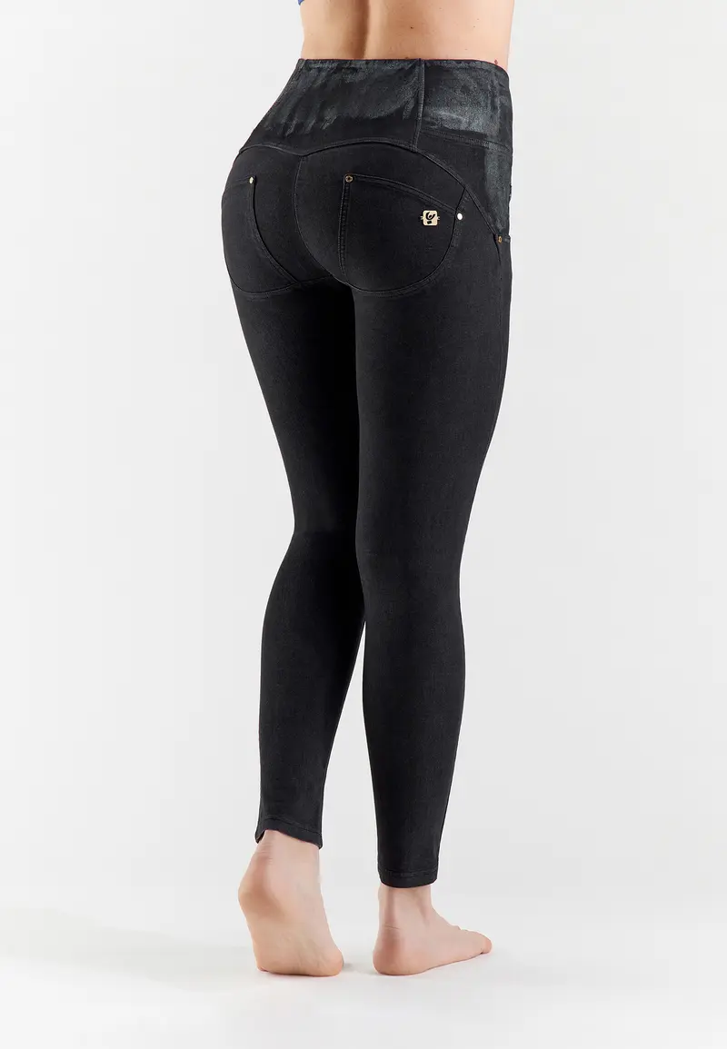 Pantaloni push up WR.UP® tessuto navetta spalmato argento