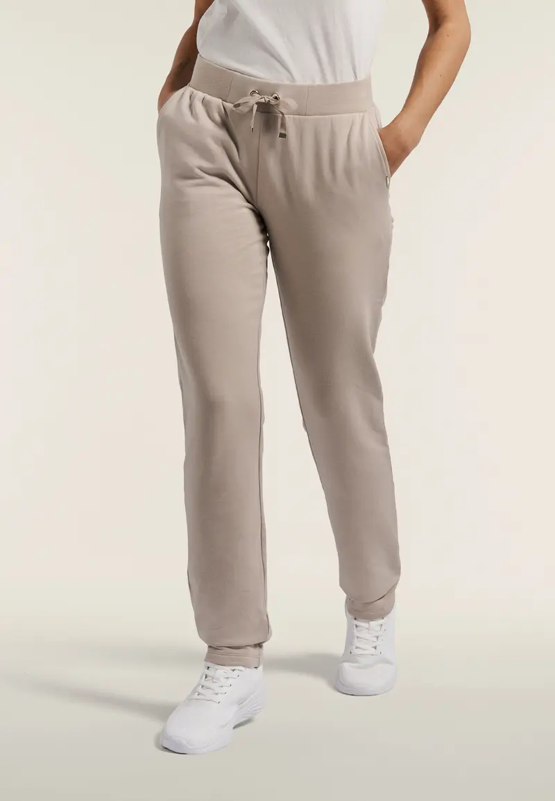 Pantaloni regular in felpa modal con vita in costina