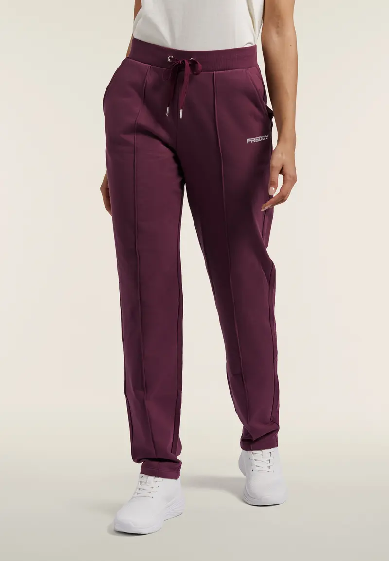 Pantaloni sportivi regular con cucitura centrale decorativa