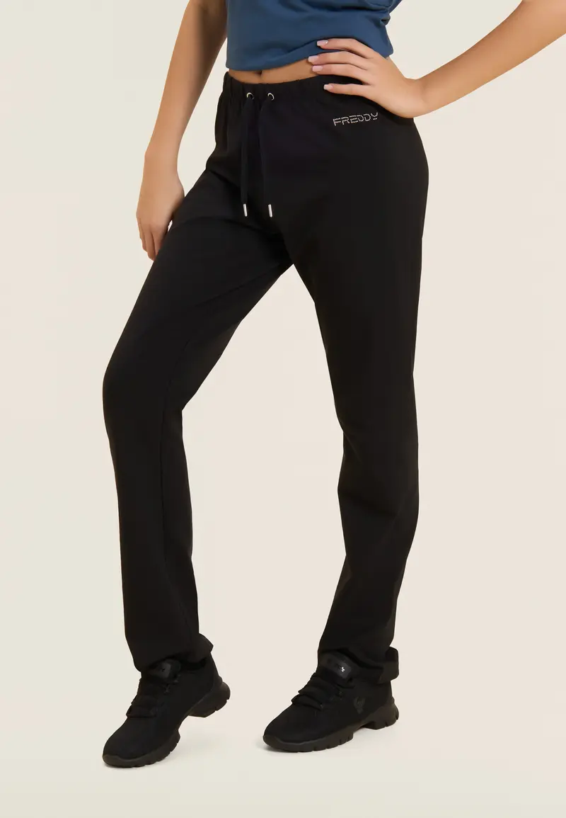 Pantaloni Sportivi Regular Fit con Gamba Dritta
