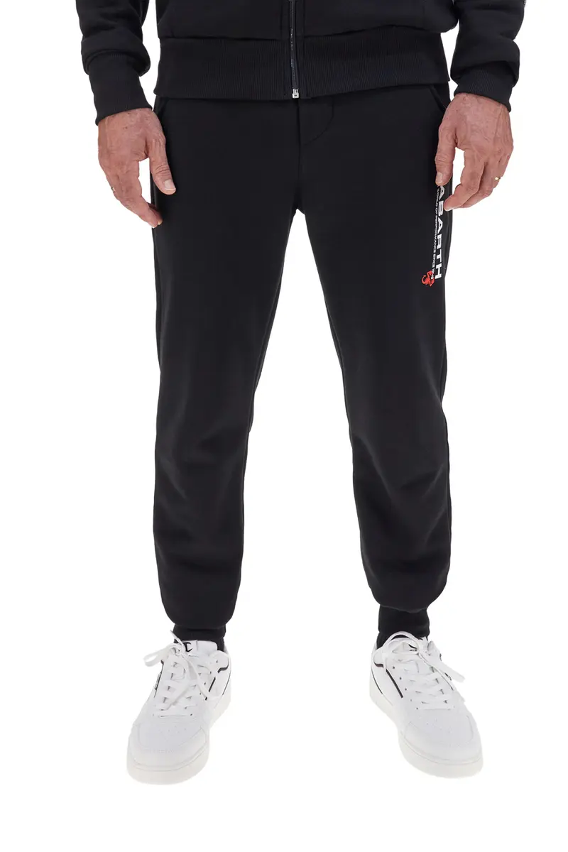 Pantaloni tuta sportivi neri con logo Abarth AH001PA