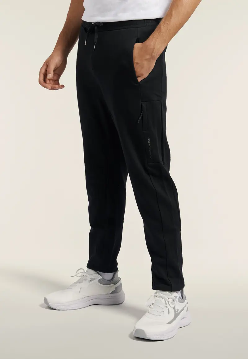 Pantaloni Uomo Regular con Polsino e Dettagli Two-Needle