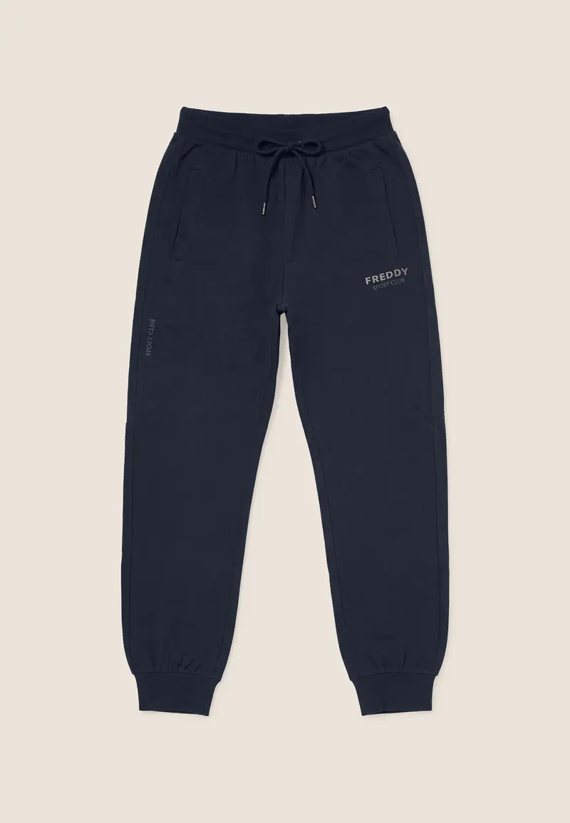 Pantaloni Uomo Regular Fit in Felpa Garzata con Pences