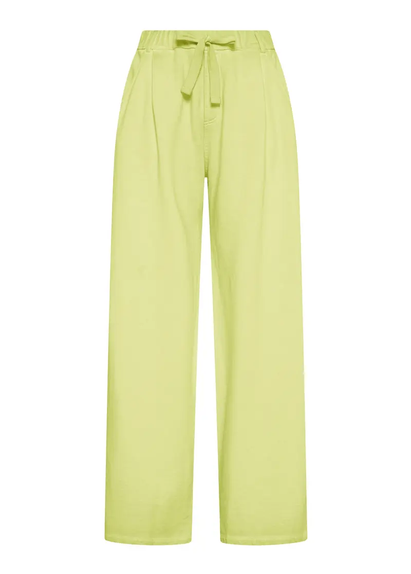 PANTALONI WIDE LEG EFFETTO SFUMATO GIALLO