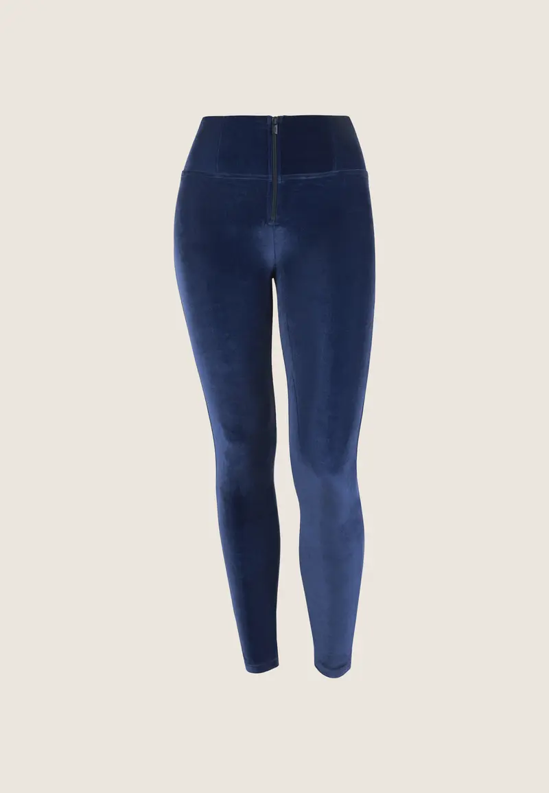 Pantaloni WR.UP® superskinny vita alta effetto velluto