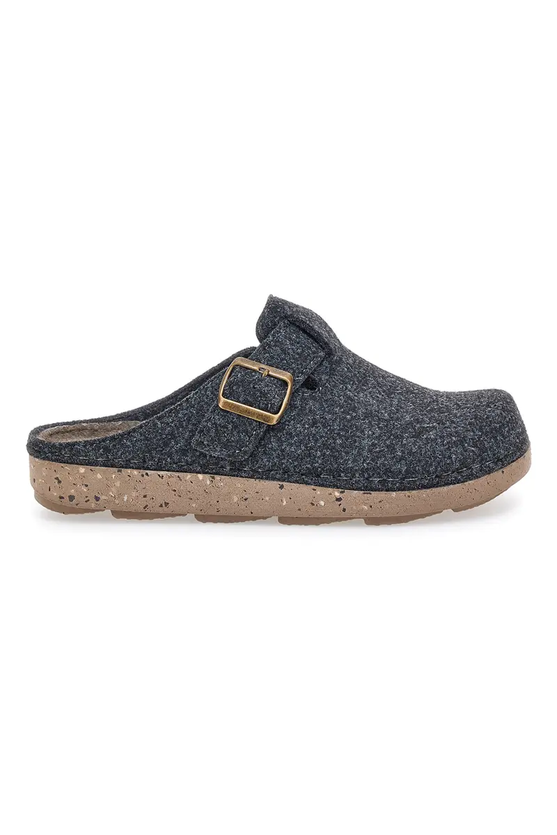 Pantofola grigio scuro in feltro con fibbia Inblu 23MT