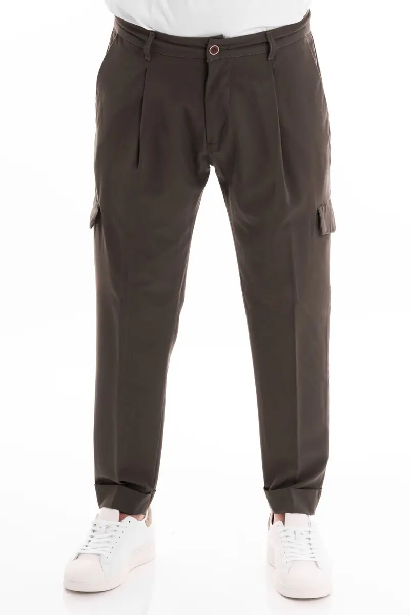 PATRICK&SON PANTALONE IN FRESCO LANA CARGO NEW CARGO MIL
