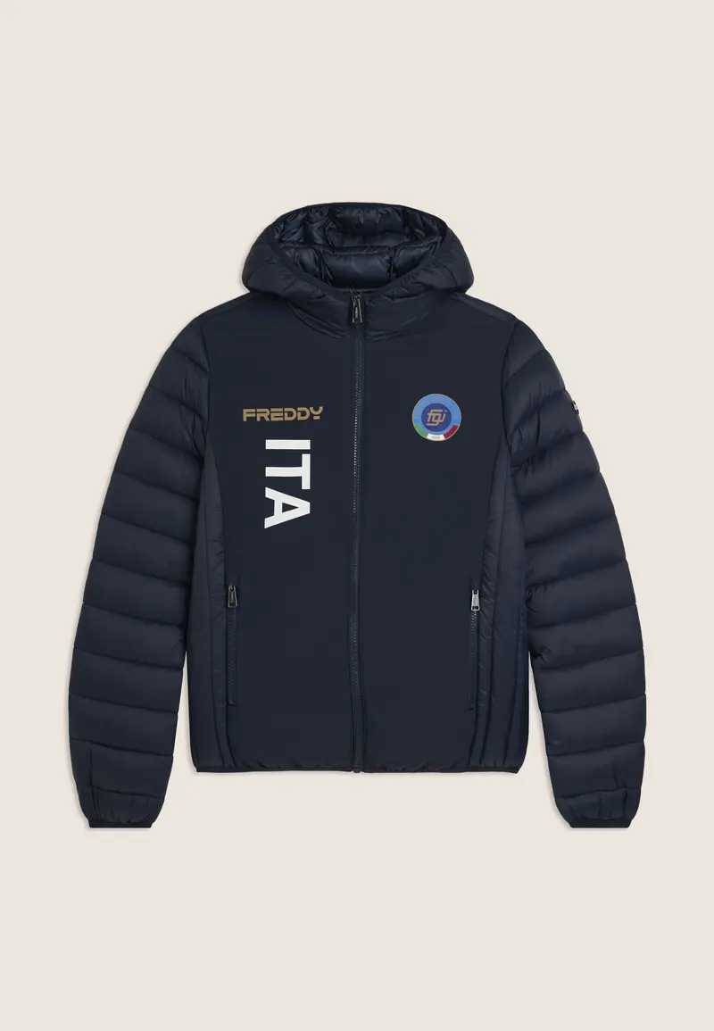 Piumino Donna Italia FGI Idrorepellente con Cappuccio