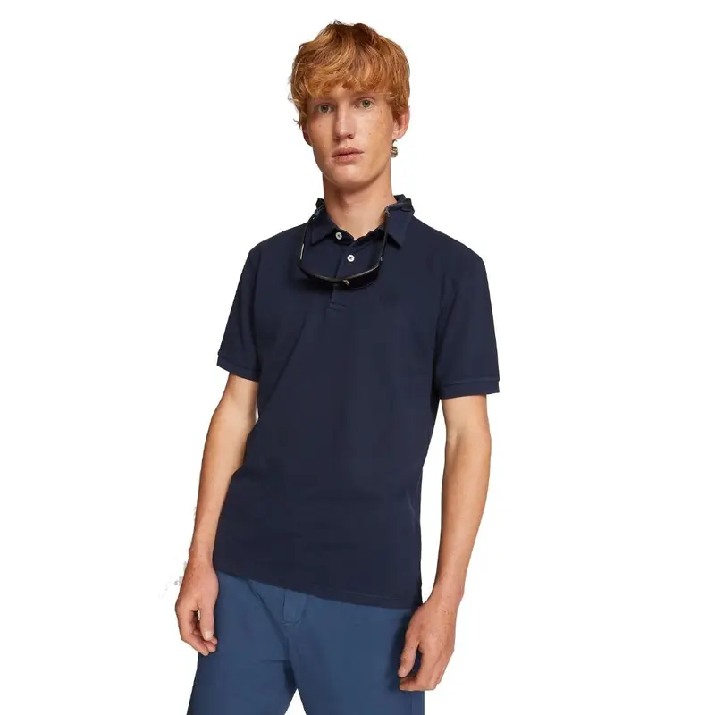 Polo in piquet da uomo North Sails colore blu