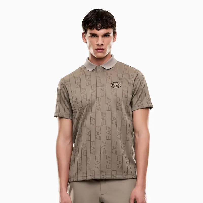 POLO UOMO EA7 EMPORIO ARMANI MONOGRAMMA VERTICALE