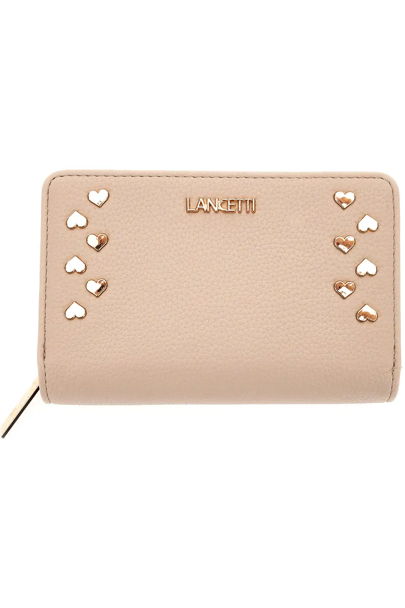 Portafoglio beige con cuori Lancetti DUFFLE