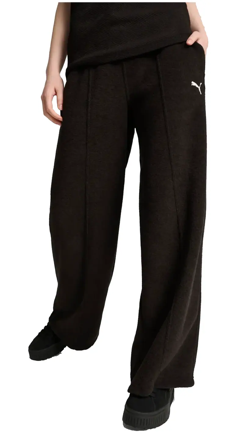 PUMA PANTALONE TUTA HER HIGH-WAIST  EFFETTO TEDDY DONNA 681637 01