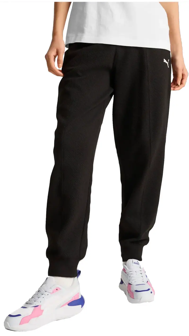 PUMA PANTALONE TUTA HER HIGH WAIST NIDO D'APE  CON LOGO UOMO 681634 01