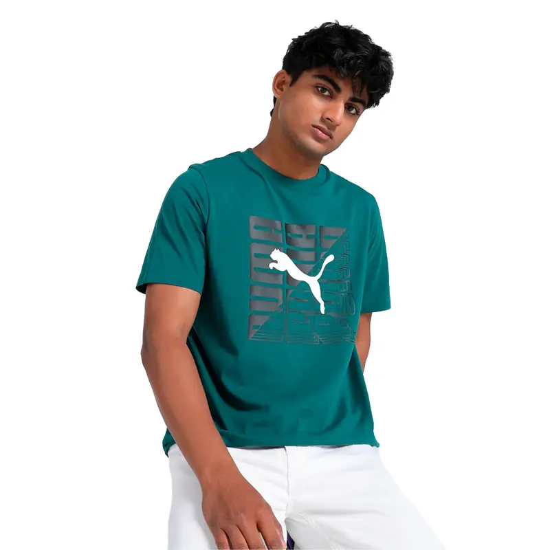 PUMA T-SHIRT GRAPHICS GIROCOLLO CON LOGO UOMO 681924 22