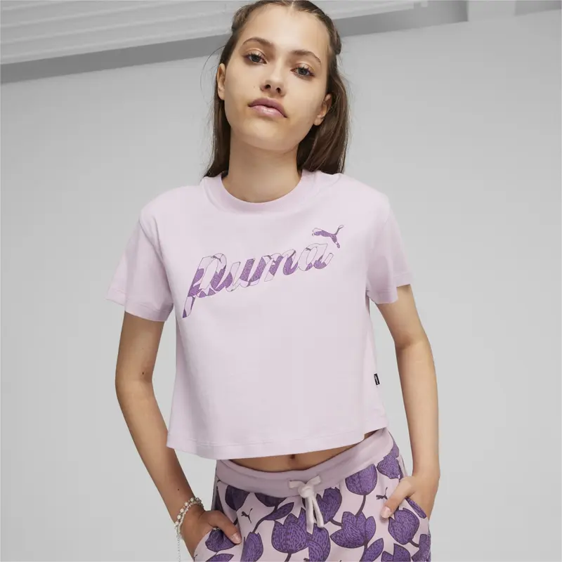 PUMA T-SHIRT SHORT ESSENTIALS BLOSSOM JR 680439 60