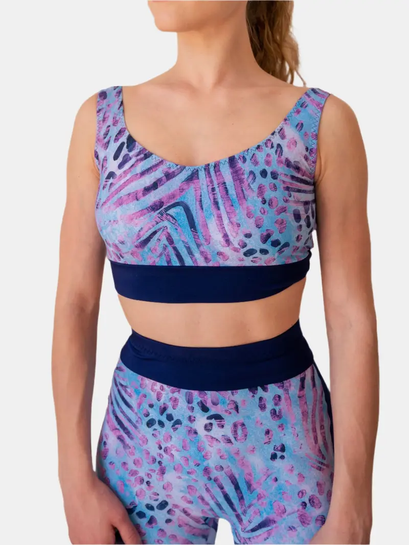 Reggiseno Sportivo Blu a Fantasia Partenope