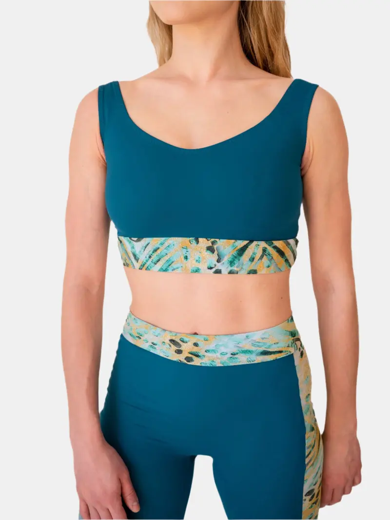Reggiseno sportivo Petrolio Partenope