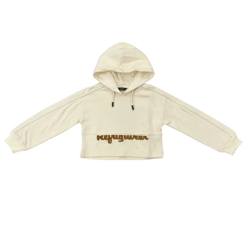 RG1457W25 - FELPA REFRIGIWEAR CROPPED HOODIE CREMA – BAMBINA E RAGAZZA (4-16 ANNI)