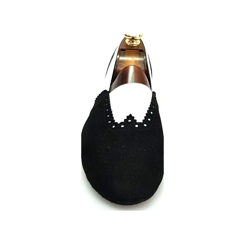 Roly - Jazz 06 Camoscio Nero con elastico Bianco Suola Bufalo Confort Flex