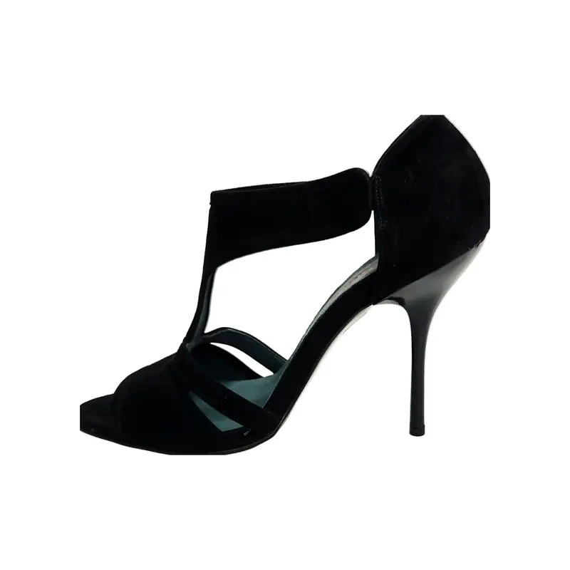 ROXINA (R.L. XENA By WISH DANCE ) - Sandalo da Ballo Latino Americano donna in camoscio nero con Tacco Alto a Spillo sottile