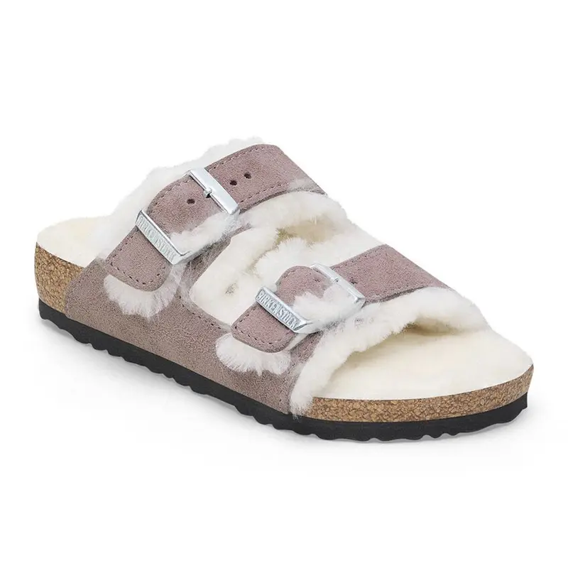 SANDALI BAMBINO BIRKENSTOCK ARIZONA SHEARLING FADED PURPLE