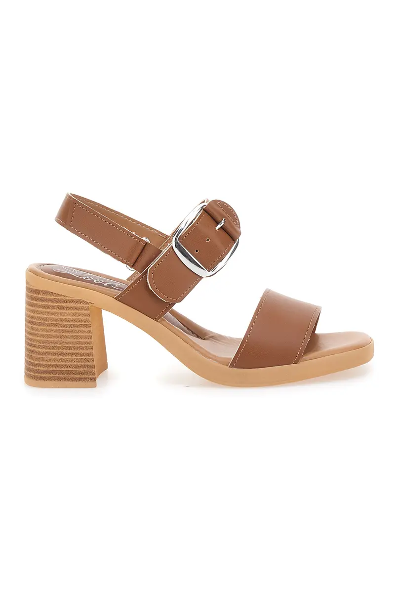 Sandali Cuoio con Tacco Medio a Blocco PITTARELLO LOOK MK3619214