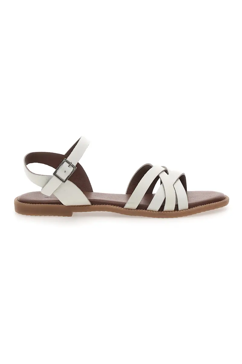 Sandali in vera pelle intrecciati con cinturino alla caviglia Pittarello Sun DS02