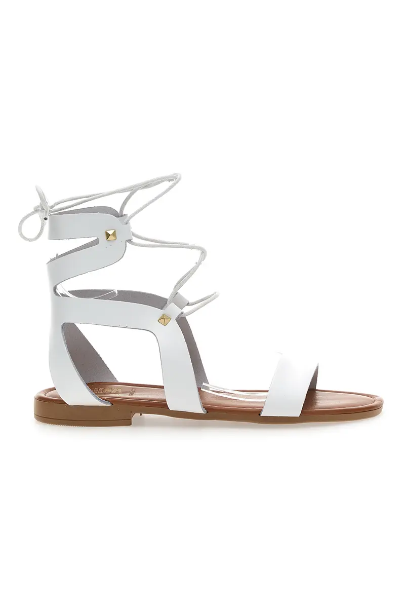 Sandali Lace-Up Prima Riga 402 Bianchi