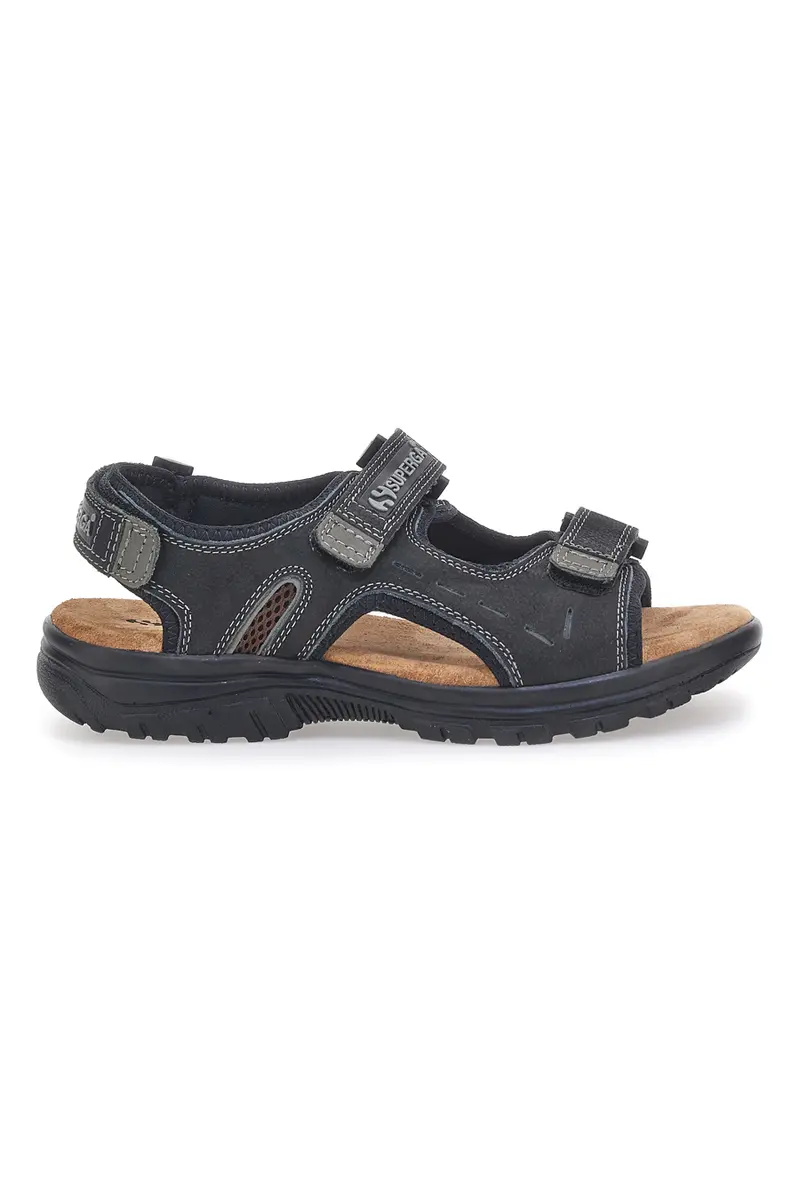 Sandali neri sportivi con strappi Superga S86U292