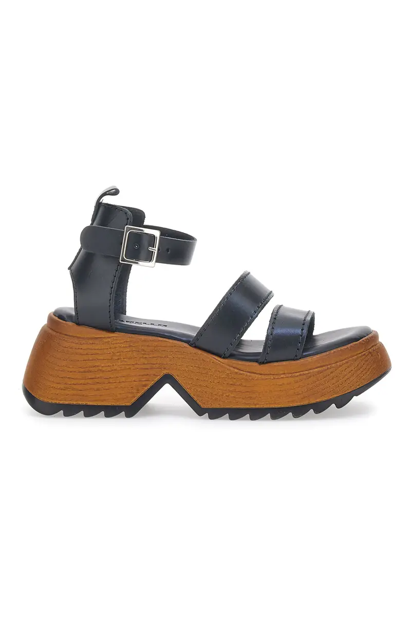 Sandali Platform Pittarello 5574 Neri Vera Pelle