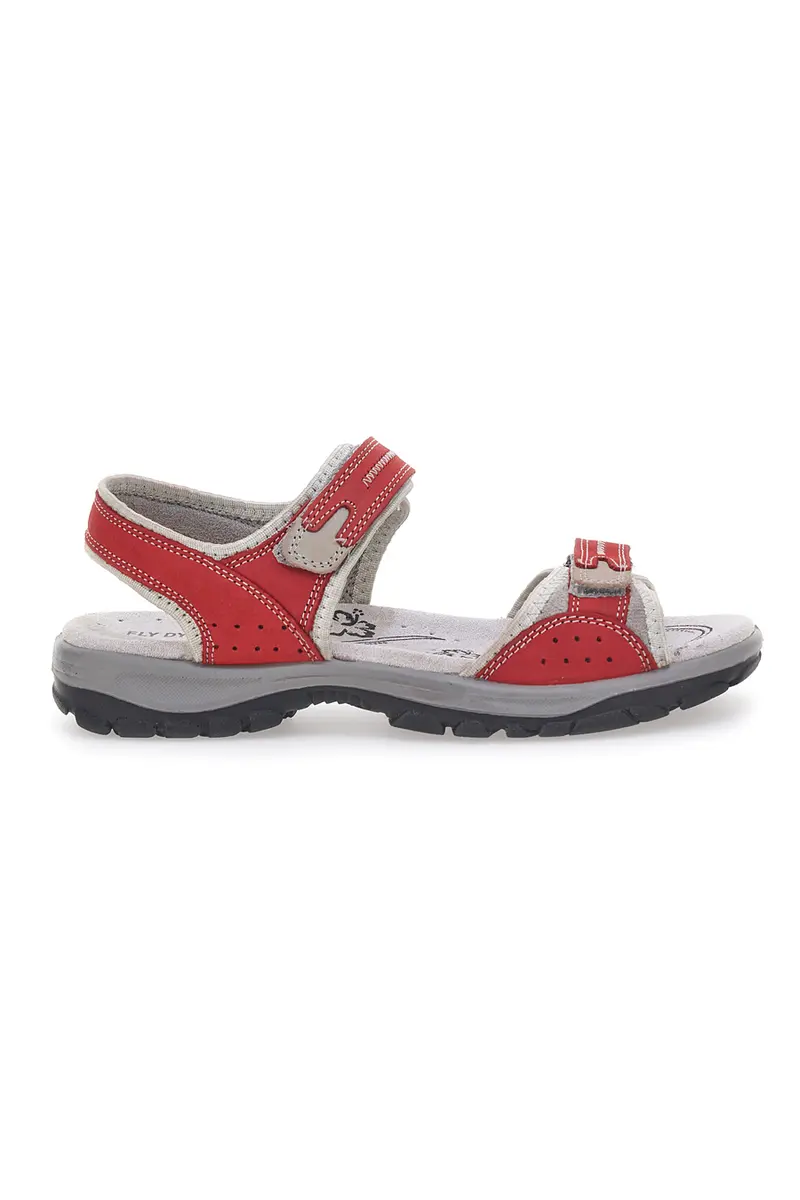 Sandali rossi sportivi con chiusura a strappo FLY DINAMIC FD50D