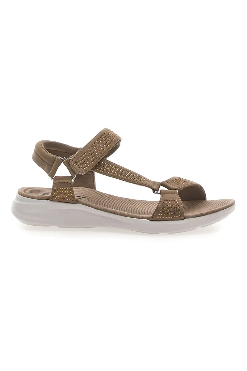 Sandali Taupe con Velcro e Glitter THE FIRST ACTIVE 6