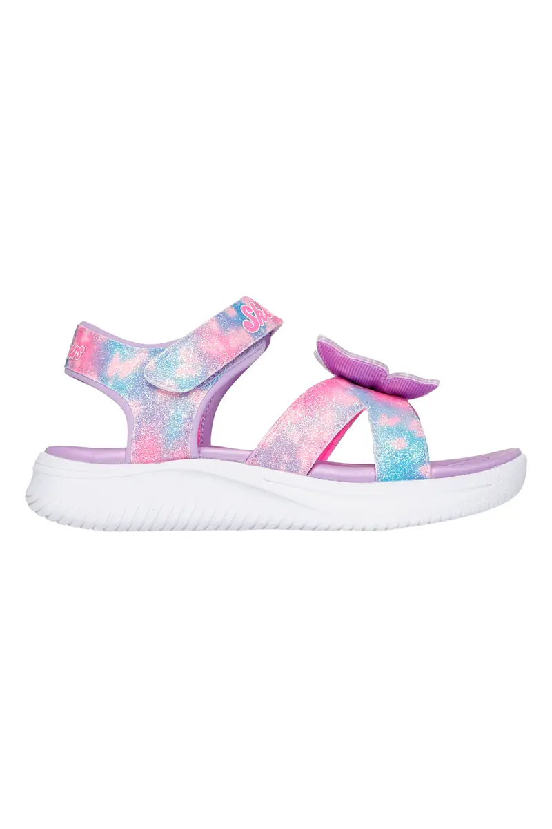 Sandali Viola con Farfalla sulla tomaia SKECHERS JUMPSTERS SANDAL - BUTTERFLY BRITES