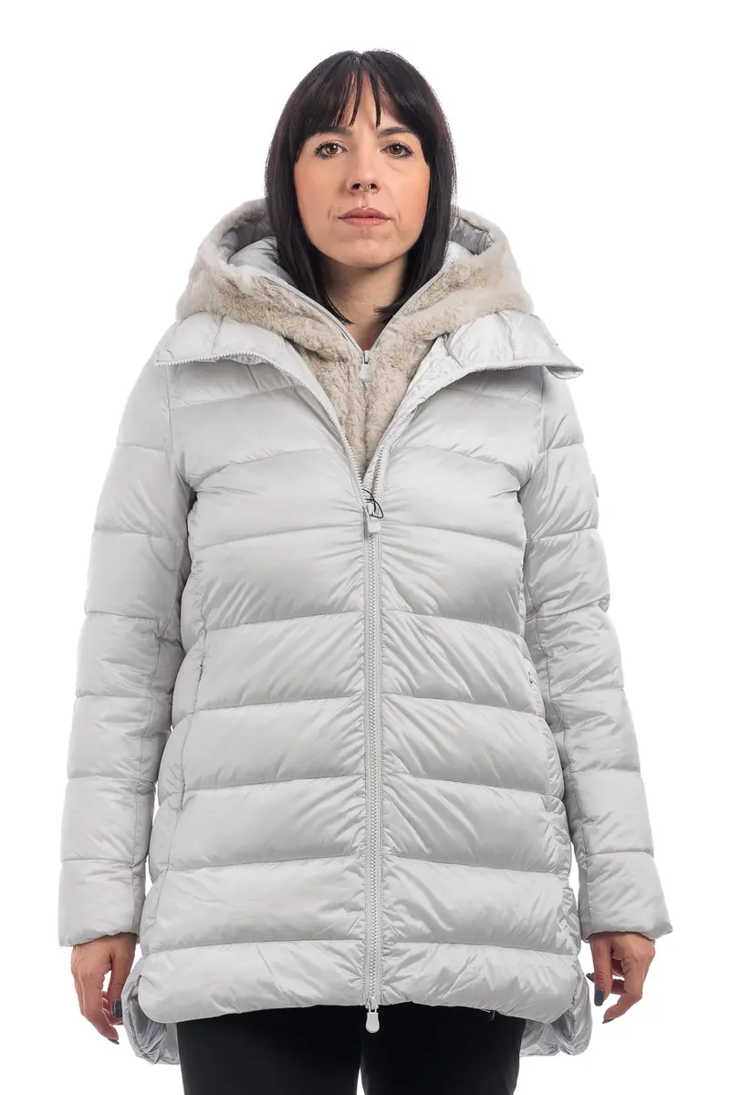 SAVE THE DUCK PIUMINO LUNGO MATILDA C/CAPPUCCIO DONNA D40280W JADE21 10034