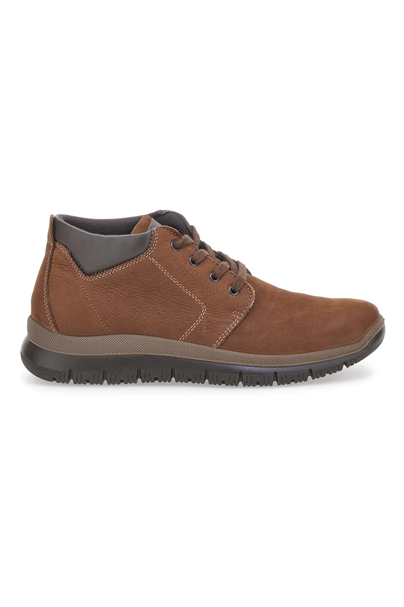 Scarpa Stringata Alta Vera Pelle Marrone Imac 452700