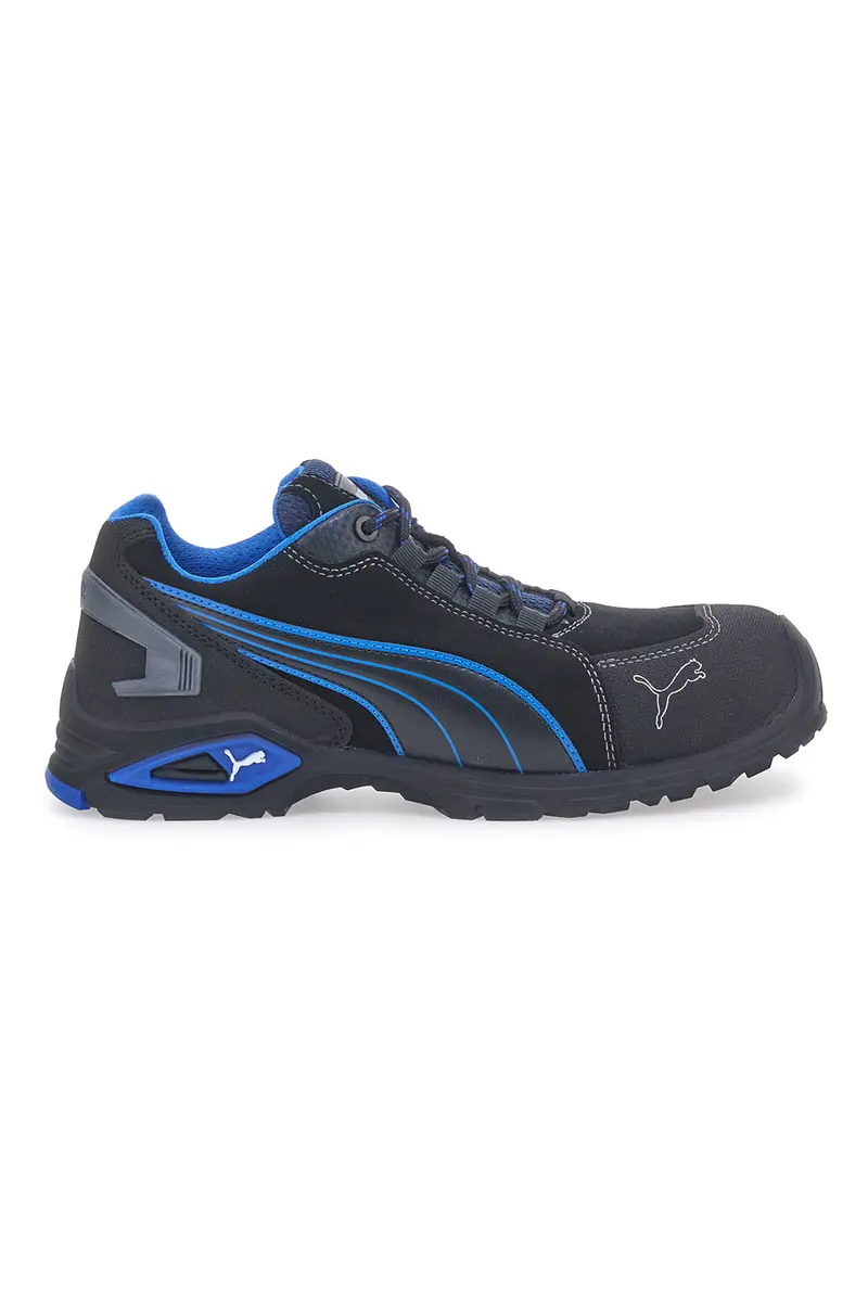 Scarpe antinfortunistiche nere e blu S3L Puma Rio Low Safety