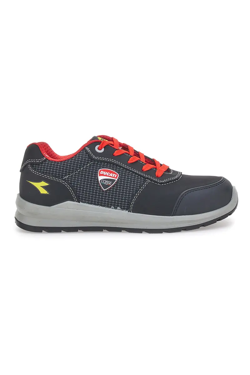 Scarpe antinfortunistiche nere idrorepellenti personalizzate Ducati Corse metal free Diadora Speedy Race Low S3S